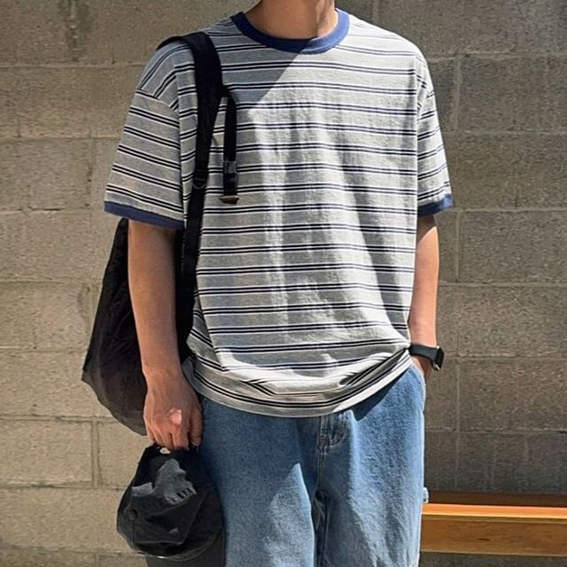 MRCYC-Striped Knit T-Shirt