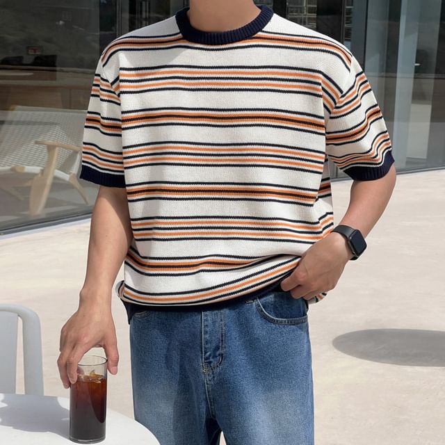 MRCYC-Striped Knit T-Shirt