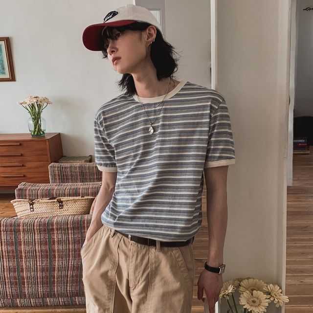 MRCYC-Striped Loose T-Shirt