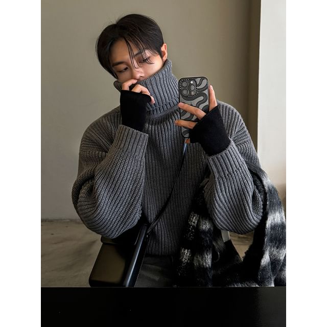 MRCYC-Turtleneck Ribbed-Knit Sweater