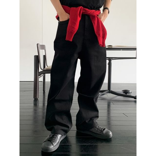 MRCYC-Unwashed Straight-Cut Jeans