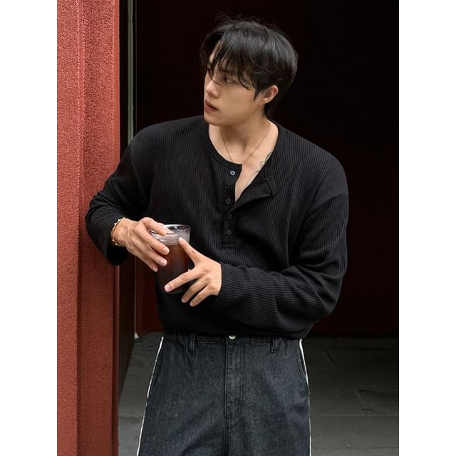 MRCYC-Waffle Long-Sleeve Henley