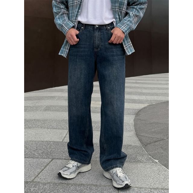 MRCYC-Washed Straight-Cut Jeans