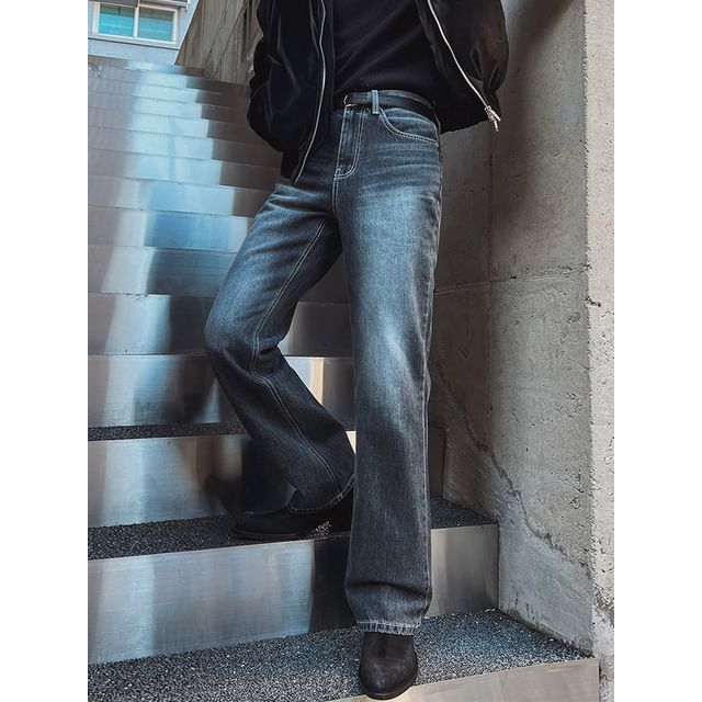 MRCYC-Washed Straight-Cut Jeans