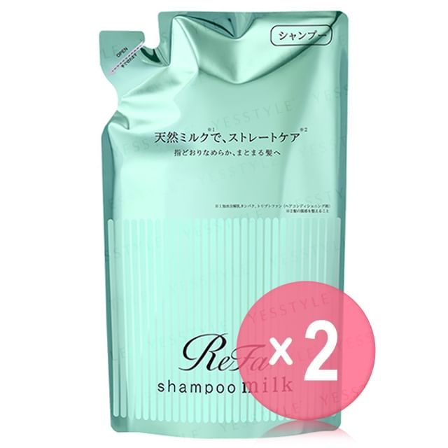 MTG-ReFa Milk Protein Shampoo Milk Straight Refill 2pcs Bundle Set