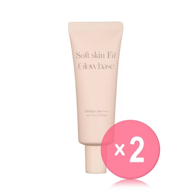 mude-Soft Skin Fit Glow Base 2pcs Bundle Set