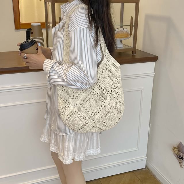 Mulgam-Crochet Plain Tote Bag