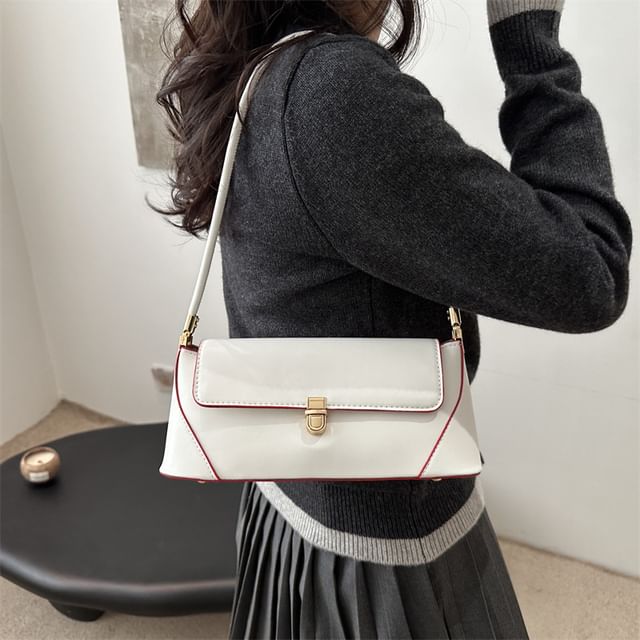 Mulgam-Faux Leather Flap Shoulder Bag