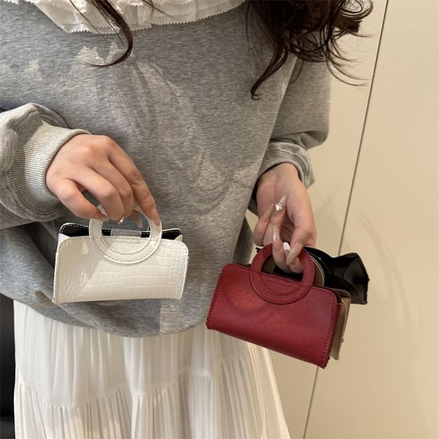 Mulgam-Faux Leather Plain Hand Bag
