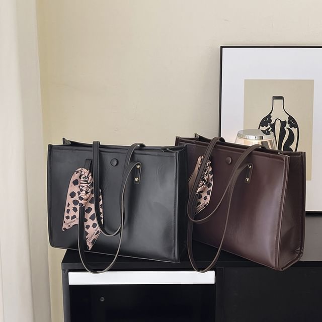 Mulgam-Faux Leather Tote Bag