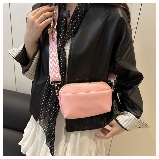 Mulgam-Faux Leather Zip Crossbody Bag