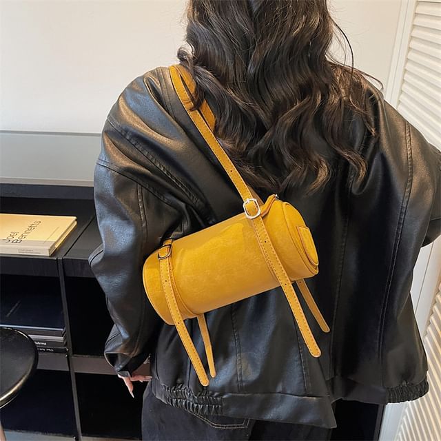 Mulgam-Faux Suede Buckled Tote Bag