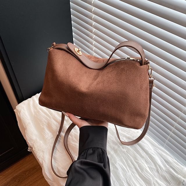 Mulgam-Faux Suede Crossbody Bag