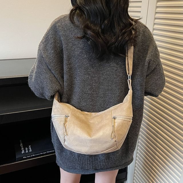 Mulgam-Faux Suede Crossbody Bag