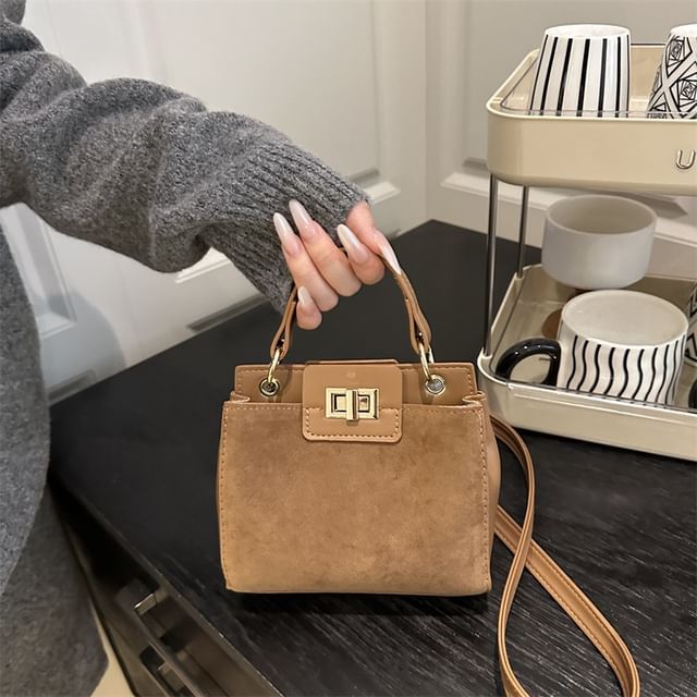 Mulgam-Faux Suede Crossbody Bag