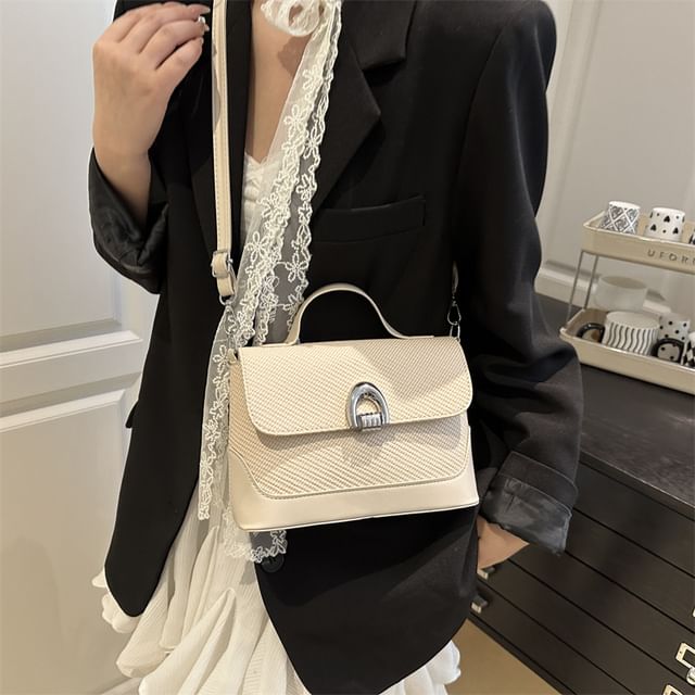 Mulgam-Flap Panel Top Handle Crossbody Bag