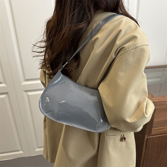 Mulgam-Patent Leather Shoulder Bag
