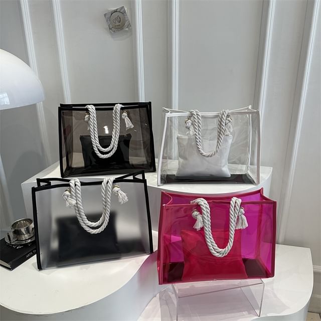 Mulgam-Plain Transparent PVC Tote Bag