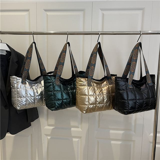 Mulgam-Quilted Puffer Tote Bag