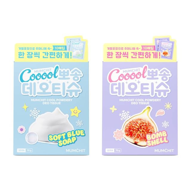 MUMCHIT-Cool Powdery Deo Tissue Set - 2 Types