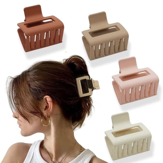 Muweordy-Plain Matte Small Hair Claw
