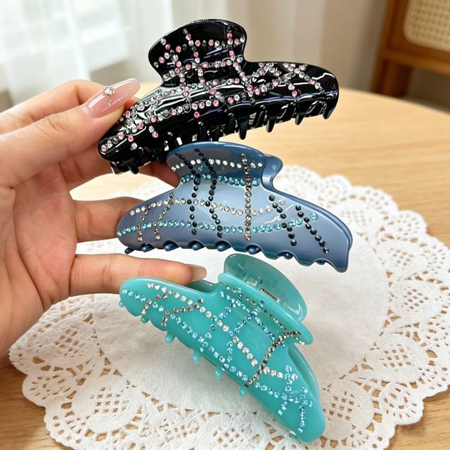 Muweordy-Rhinestone Hair Claw