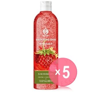 naarak-Exfoliating Bath Body Scrub Strawberry 5pcs Bundle Set