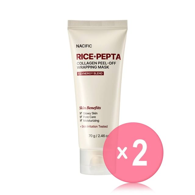 Nacific-Rice Pepta Collagen Peel-Off Wrapping Mask 2pcs Bundle Set