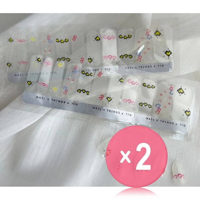 NAIL n THINGS-AN02 Amour Formule Self-Adhesive Design Nail Polish Wraps 2pcs Bundle Set