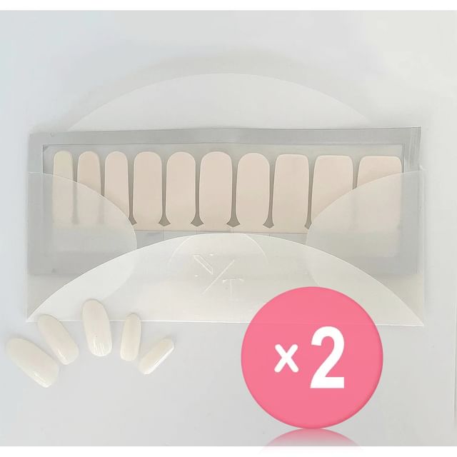 NAIL n THINGS-N01 - Pure Self-Adhesive Nail Polish Wraps 2pcs Bundle Set