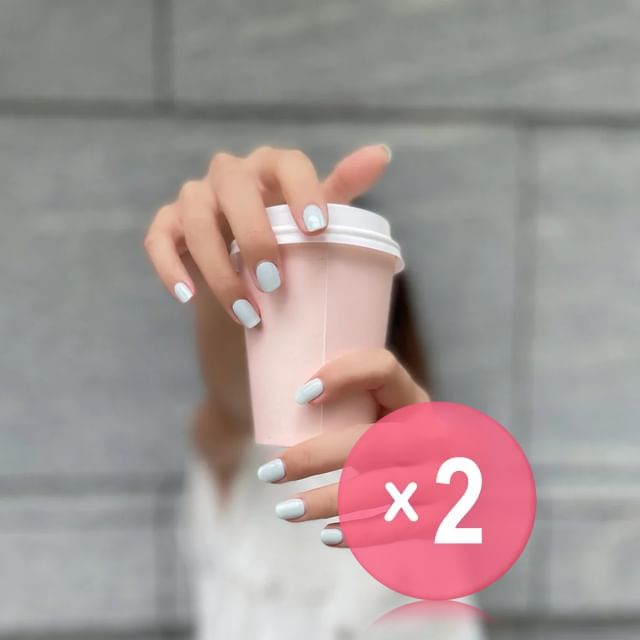NAIL n THINGS-N22 - Mint Self-Adhesive Nail Polish Wraps 2pcs Bundle Set