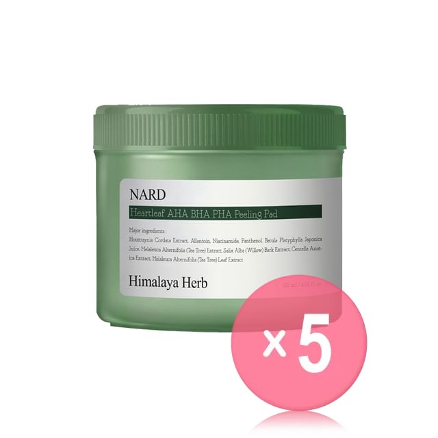NARD-Heartleaf AHA BHA PHA Peeling Pad 5pcs Bundle Set