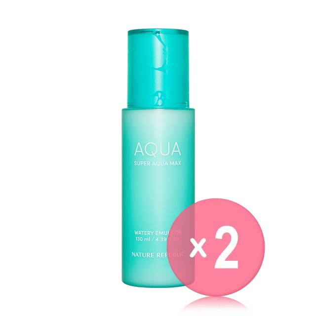 NATURE REPUBLIC-Super Aqua Max Watery Emulsion 2pcs Bundle Set