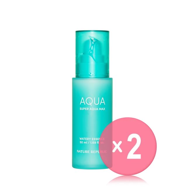 NATURE REPUBLIC-Super Aqua Max Watery Essence 2pcs Bundle Set