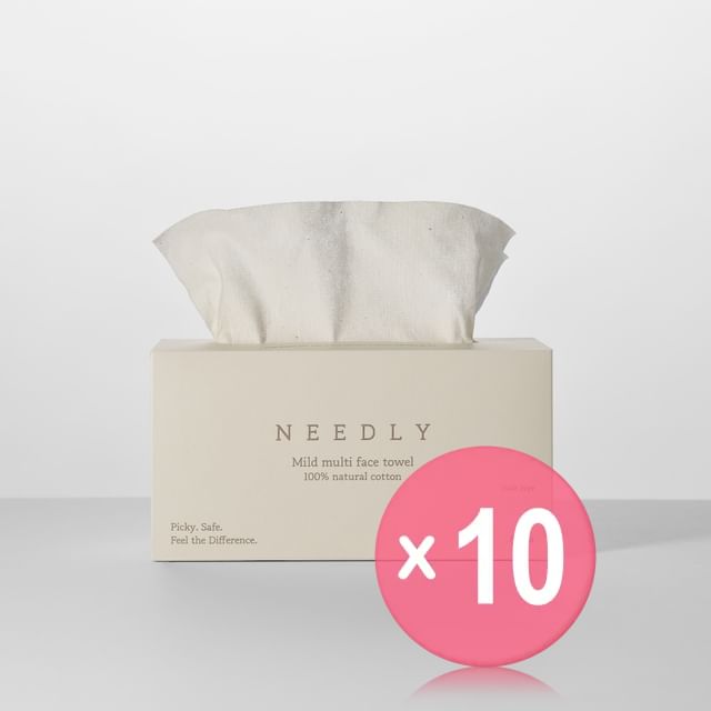 NEEDLY-Mild Multi Face Towel 10pcs Bundle Set