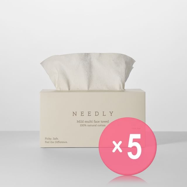 NEEDLY-Mild Multi Face Towel 5pcs Bundle Set