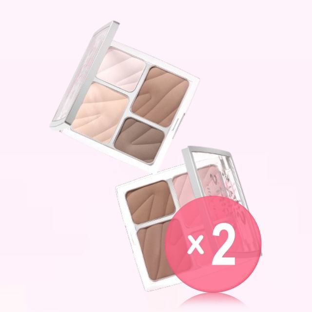 NEIYOU-Radiance Highlighter Contouring Palette - 2 Types 2pcs Bundle Set