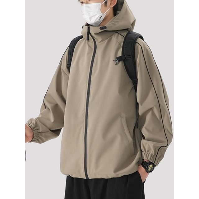 Neonity Wear-Hooded Zip-Up Windbreaker