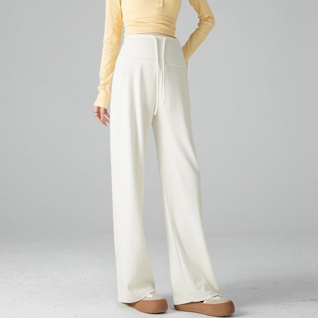 NEUF-Maternity Drawstring Waist Plain Wide Leg Pants Various Designs