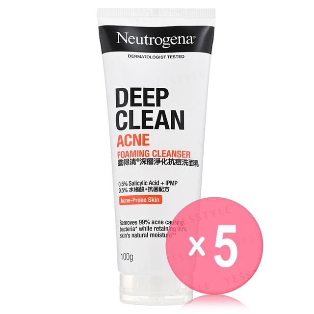 Neutrogena-Deep Clean Acne Foaming Cleanser 5pcs Bundle Set