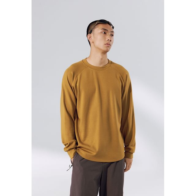 Newin-Crew Neck Plain Sweatshirt