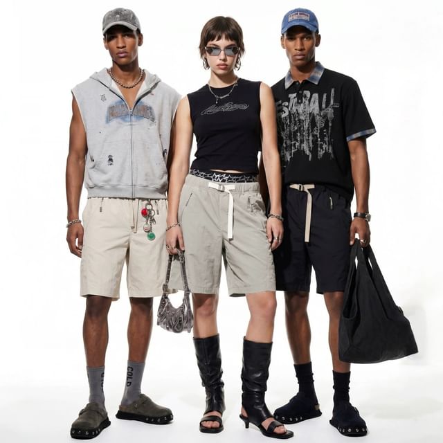 Newin-Unisex Outdoor Plain Shorts