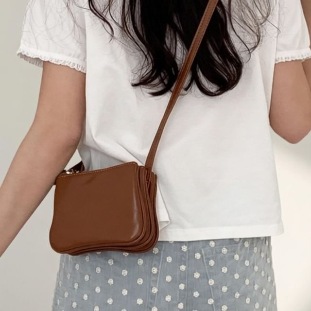 NewTown-Faux Leather Crossbody Bag