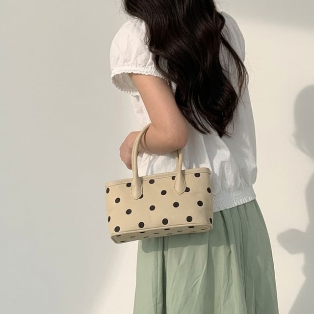 NewTown-Polka Dot Crossbody Tote Bag