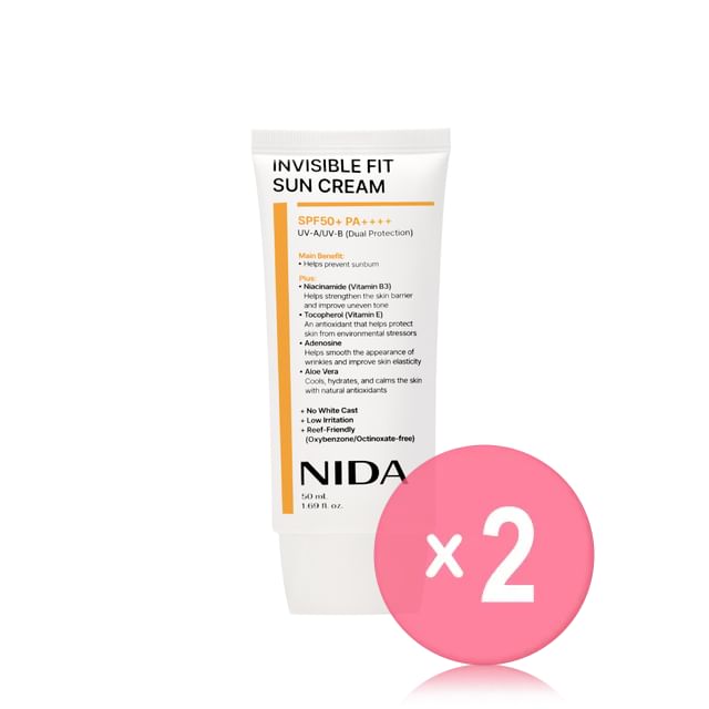 NIDA-Invisible Fit Sun Cream 2pcs Bundle Set