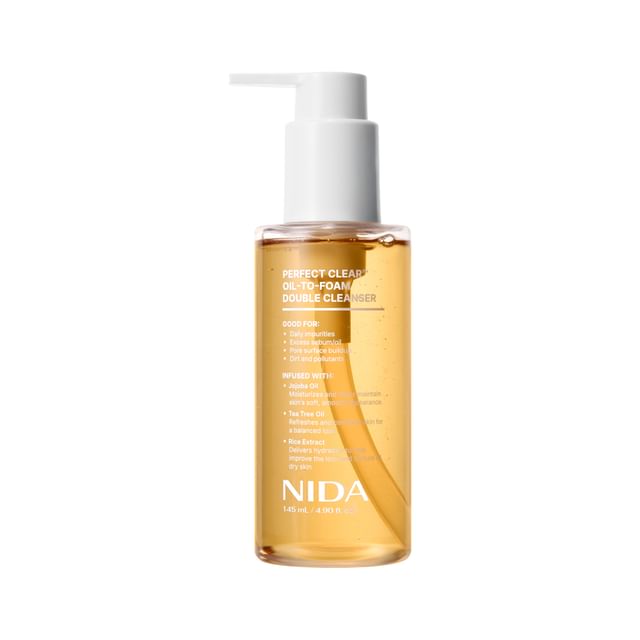 NIDA-Perfect Clear Oil-To-Foam Double Cleanser - Nettoyant et démaquillant 2 en 1