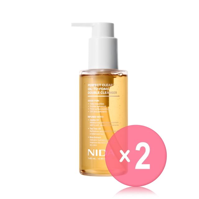 NIDA-Perfect Clear Oil-To-Foam Double Cleanser 2pcs Bundle Set