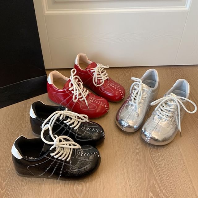 Nikao-Lace-Up Hidden Wedge Sneakers