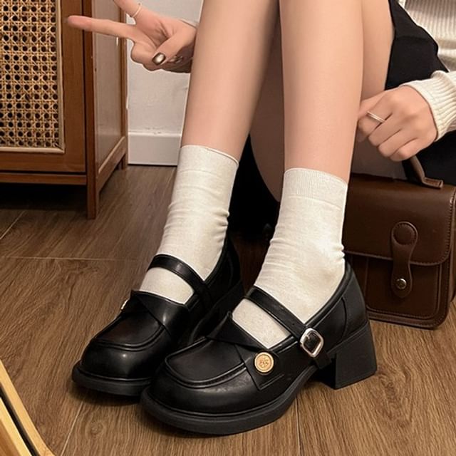 Nikao-Platform Mary Jane Shoes