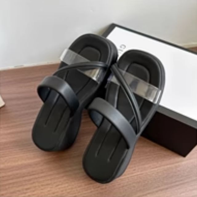 Nikao-Platform PVC Strap Sandals